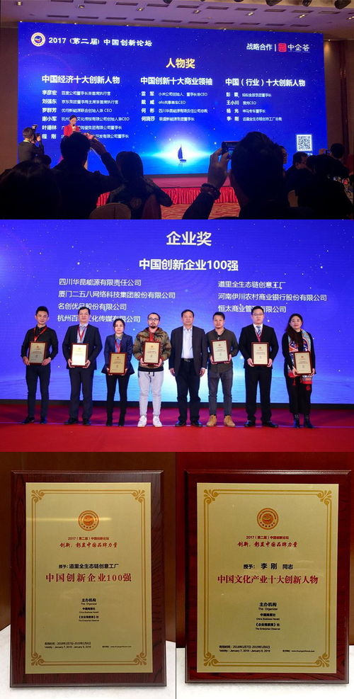 深圳道里创意工厂荣获 中国创新企业 中国文化产业创新人物 两项大奖